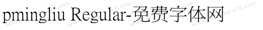 pmingliu Regular字体转换